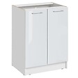 CUISINEANDCIE - Cuisineandcie - Meuble bas de cuisine Eco Blanc Brillant 2 portes L 60 cm - vignette