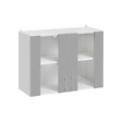 CUISINEANDCIE - Cuisineandcie - Meuble haut de cuisine Eco Gris Brillant 2 portes vitrées L 80 cm - vignette
