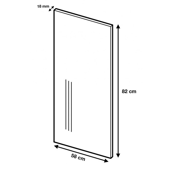 CUISINEANDCIE - Cuisineandcie - Panneau de finition pour meuble bas Eco Noyer Blanchi - large