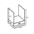 CUISINEANDCIE - Cuisineandcie - Meuble pour four encastrable Eco Noyer Blanchi L 60 cm - vignette