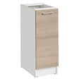 CUISINEANDCIE - Cuisineandcie - Meuble bas de cuisine Eco Chene Naturel 1 porte L 30 cm - vignette
