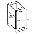CUISINEANDCIE - Cuisineandcie - Meuble bas de cuisine Eco Chene Naturel 1 porte L 30 cm - vignette
