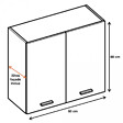 CUISINEANDCIE - Cuisineandcie - Meuble haut de cuisine Eco Noyer Blanchi 2 portes L 60 cm - vignette