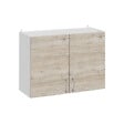 CUISINEANDCIE - Cuisineandcie - Meuble haut de cuisine Eco noyer Blanchi 2 portes L 80 cm - vignette