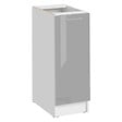 CUISINEANDCIE - Cuisineandcie - Meuble bas de cuisine Eco Gris Brillant 1 porte L 30 cm - vignette