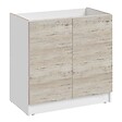 CUISINEANDCIE - Cuisineandcie - Meuble sous-évier Eco Noyer Blanchi 2 portes L 80 cm - vignette