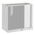 CUISINEANDCIE - Cuisineandcie - Meuble d'angle bas Eco Gris Brillant 1 porte L 105 cm - vignette