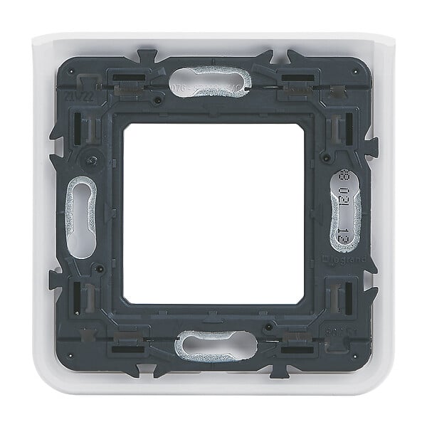 LEGRAND - Plaque Mosaic avec support à vis pour 2 modules - blanc - large