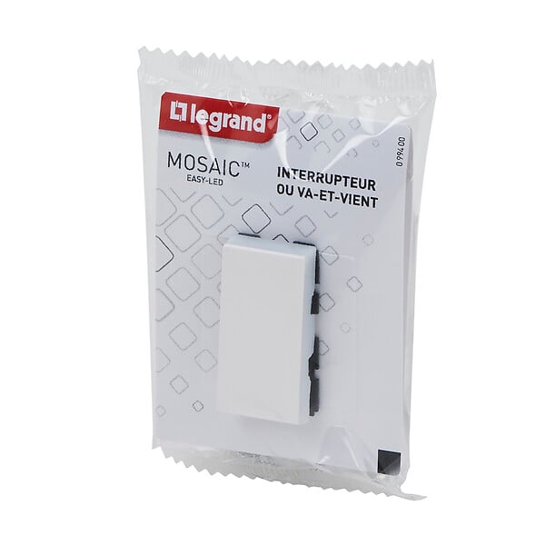 LEGRAND - Interrupteur ou va-et-vient Mosaic Easy-Led Blanc 10A - large