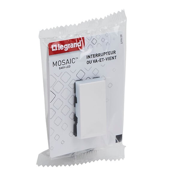 LEGRAND - Interrupteur ou va-et-vient Mosaic Easy-Led Blanc 10A - large
