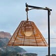 LUMISKY - Suspension nomade FUJY Bois Poly rotin D40CM - vignette