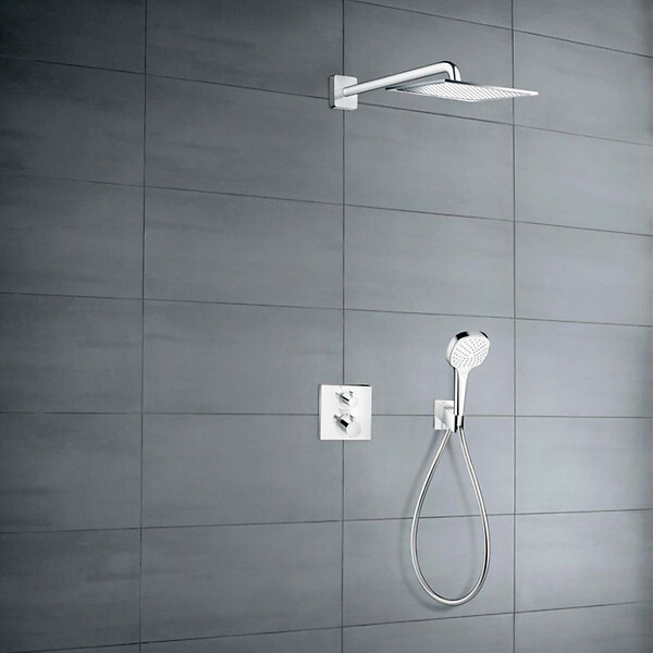 HANSGROHE - Pack douche de tête et douchette Crometta E Hansgrohe - Avec mitigeur thermostatique - large