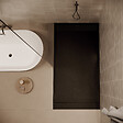 STANO - Receveur de douche 80 x 180 cm extra plat noir SALVI en SoliCast® surface ardoisée - vignette