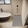 STANO - Receveur de douche 90 x 160 cm extra plat gris LUCIA en SoliCast® surface ardoisée - vignette