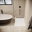 STANO - Receveur de douche 90 x 120 cm extra plat blanc LUCIA en SoliCast® surface ardoisée - vignette