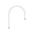 DELABIE - Flexible cuisine qualité alimentaire FF1/2" blanc L.1,20 m - vignette