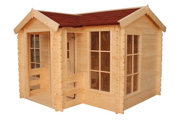 TIMBELA - TIMBELA M520 Maison en bois pour enfants - 241x187xH151cm / 2.63 m2 - large