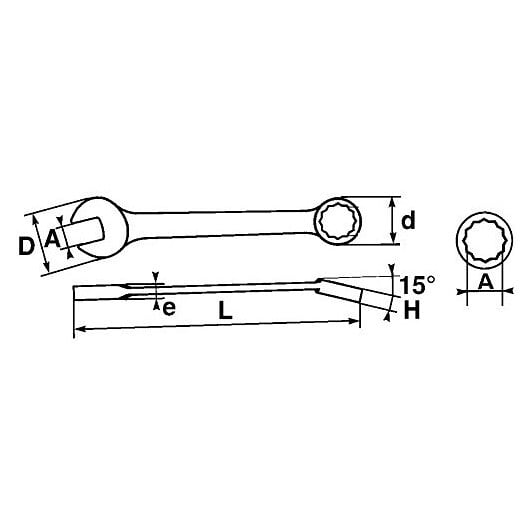 SAM OUTILLAGE - Clés mixtes en mm - 17 mm - large