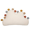 ATMOSPHERA - Coussin décoratif Nuage en Coton avec Pompons 30 x 50 cm - vignette