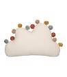 ATMOSPHERA - Coussin décoratif Nuage en Coton avec Pompons 30 x 50 cm - vignette
