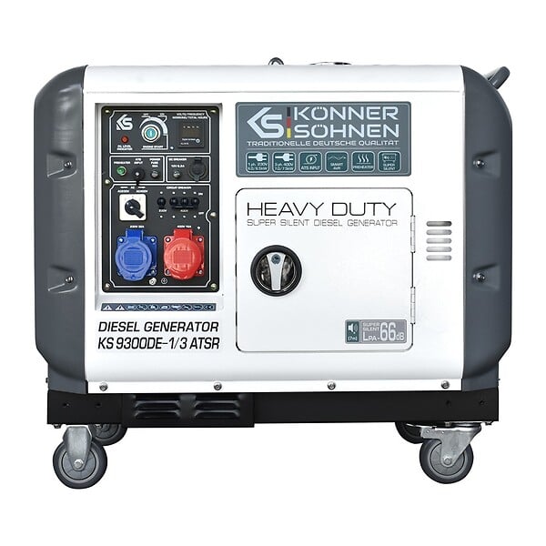 KONNER SOHNEN - Könner & Söhnen Groupe Electrogène diesel 7500W ultra silencieux 230/400V KS 9300DE-1/3 ATSR - large