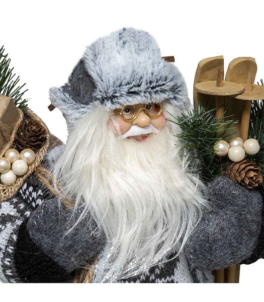 FEERIC LIGHTS & CHRISTMAS - Père Noël traditionnel Skieur H 30 cm - large