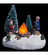 FEERIC LIGHTS & CHRISTMAS - Village de Noël lumineux Scène de Noël autour de sapins - vignette