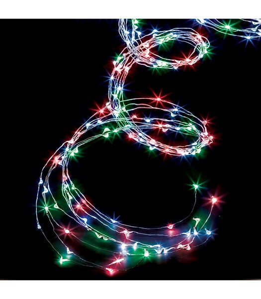 FEERIC LIGHTS & CHRISTMAS - Guirlande lumineuse Extérieur Cascade 400 MicroLED Multicolore 8 jeux de lumière - large