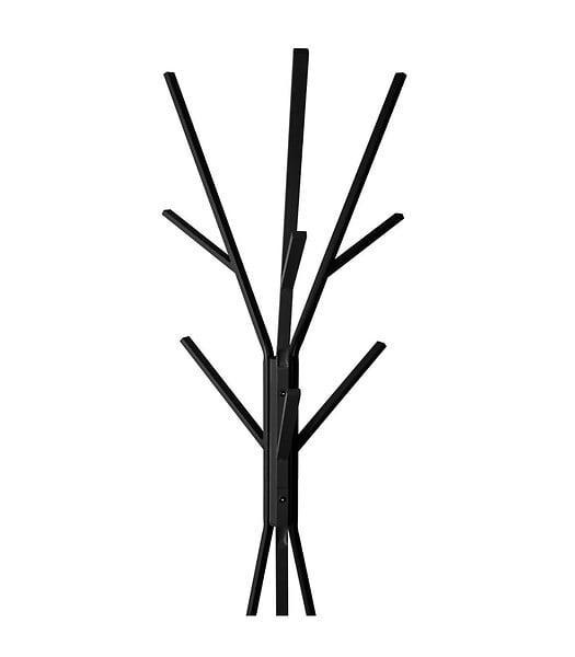 5 FIVE SIMPLY SMART - Porte-manteaux en Métal et Bois Noir 9 Patères H 180 cm - large