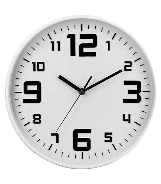 ATMOSPHERA - Pendule murale silencieuse Best Blanc D 30 cm - large