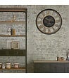 ATMOSPHERA - Pendule murale en Métal et Bois avec mécanisme apparent D 57 cm - vignette