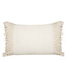 ATMOSPHERA - Coussin déhoussable en Coton Ivoire & Franges macramé 30 x 50 cm - vignette