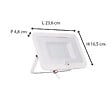 VOLTMAN - Projecteur plat + détecteur de mouvement IP65 5000lm - Blanc - Voltman - vignette