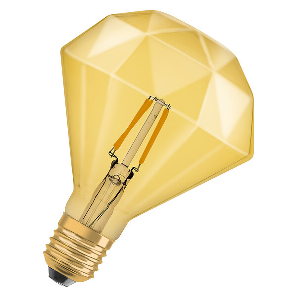 OSRAM - Ampoule LED verre ambré Diamond filament Or 4W - large
