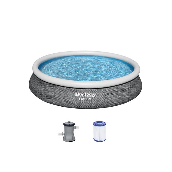 BESTWAY - Piscine auto-portante ronde BESTWAY - 457 x 84 cm - 9677 L - Fast Set - 57313 - large