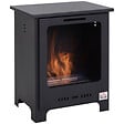HOMCOM - Cheminée bioéthanol sur pieds style néo-rétro poêle 1 brûleur 1,5 L dim. 40L x 30l x 50H cm couverture 20-25 m² noir - vignette