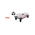STOCKMAN - Plateau roulant bois 350kg 600x400mm roues caoutchouc PB34 Stockman - vignette