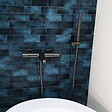 ESSEBAGNO - Luisa combiné support de douche 3 pièces gris gun métal - vignette