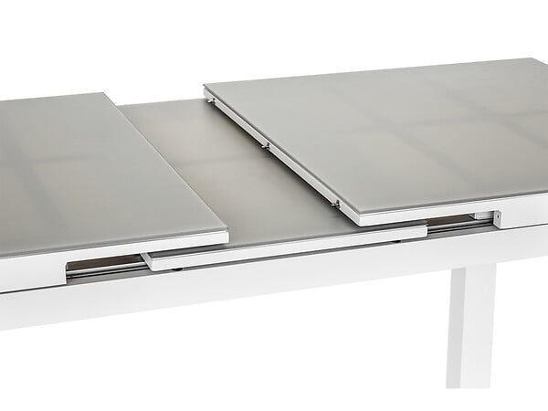JARDILINE - Table et chaise de jardin en aluminium gris perle Ibiza Perle avec 8 chaises - Jardiline - large