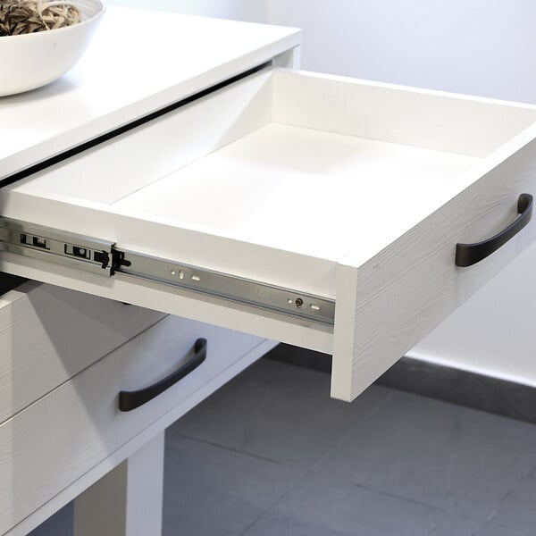 EMUCA - Paire de coulisses pour tiroirs - à billes - 45 x 500 mm - Fermeture amortie - Zingué - large