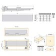 EMUCA - Kit de tiroir pour cuisine et sdb Concept - H. 105mm - P. 500mm - Fermeture amortie - Acier - Blanc - vignette