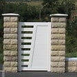 MOREY - Portillon PVC semi-ajouré AYDAT - Blanc - H.150xL.100cm - vignette