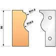 LEMAN - Jeu de 2 fers profilés N°303 pour porte-outils Ht.90 mm Leman - vignette