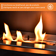 HOMCOM - Cheminée bioéthanol sur pied design contemporain - brûleur 1,5 L - contrôle de flamme et manche inclus - acier noir - vignette