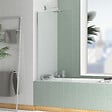 AURLANE - Pare baignoire Rabattable 70x130cm - Profilé Chromé - Verre Trempé 4mm - ELEMENTARY - vignette