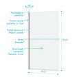 AURLANE - Pare baignoire Rabattable 70x130cm - Profilé Chromé - Verre Trempé 4mm - ELEMENTARY - vignette