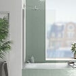 AURLANE - Pare baignoire Rabattable 70x130cm - Profilé Chromé - Verre Trempé 4mm - ELEMENTARY - vignette