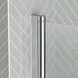 AURLANE - Pare baignoire Rabattable avec porte-serviette 70x120 cm - Profilé Chromé - Verre 4 mm - vignette