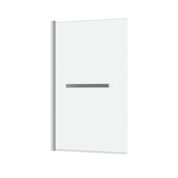 AURLANE - Pare baignoire Rabattable avec porte-serviette 70x120 cm - Profilé Chromé - Verre 4 mm - large