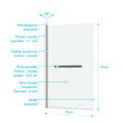 AURLANE - Pare baignoire Rabattable avec porte-serviette 70x120 cm - Profilé Chromé - Verre 4 mm - vignette